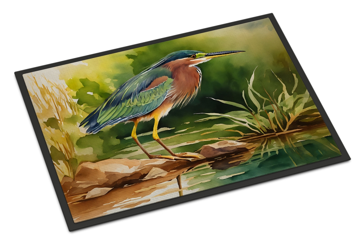 18 x 27 in. Unisex Green Heron Doormat