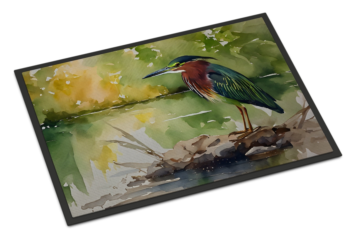18 x 27 in. Unisex Green Heron Doormat