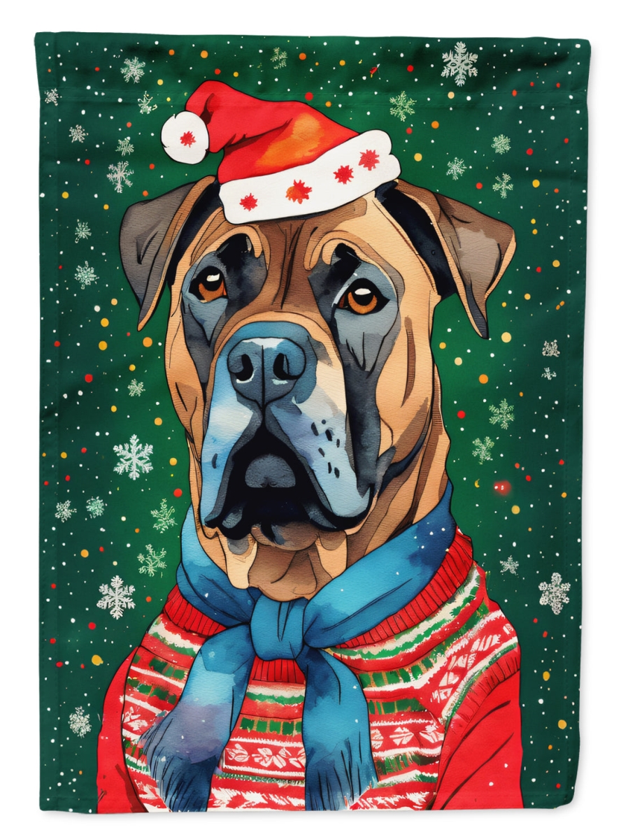 DAC3404GF 15.5 x 11.25 in. Cane Corso Christmas Polyester Fabric Garden Flag