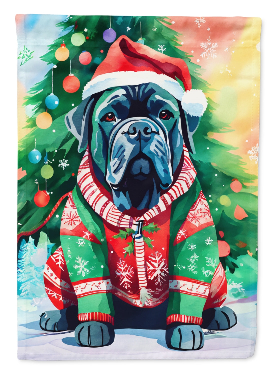 15.5 x 11.25 in. Unisex Cane Corso Christmas Polyester Fabric Garden Flag