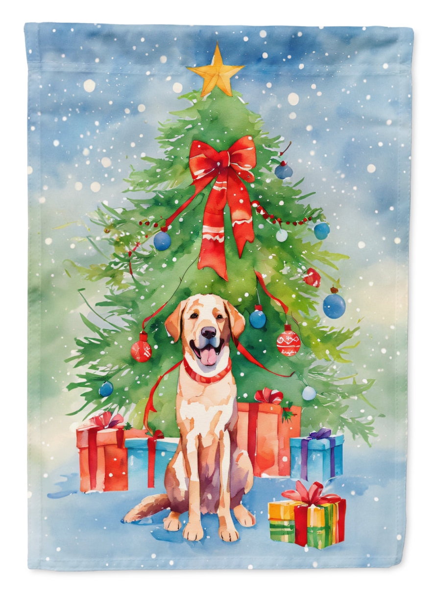 15.5 x 11.25 in. Unisex Chesapeake Bay Retriever Christmas Polyester Fabric Garden Flag