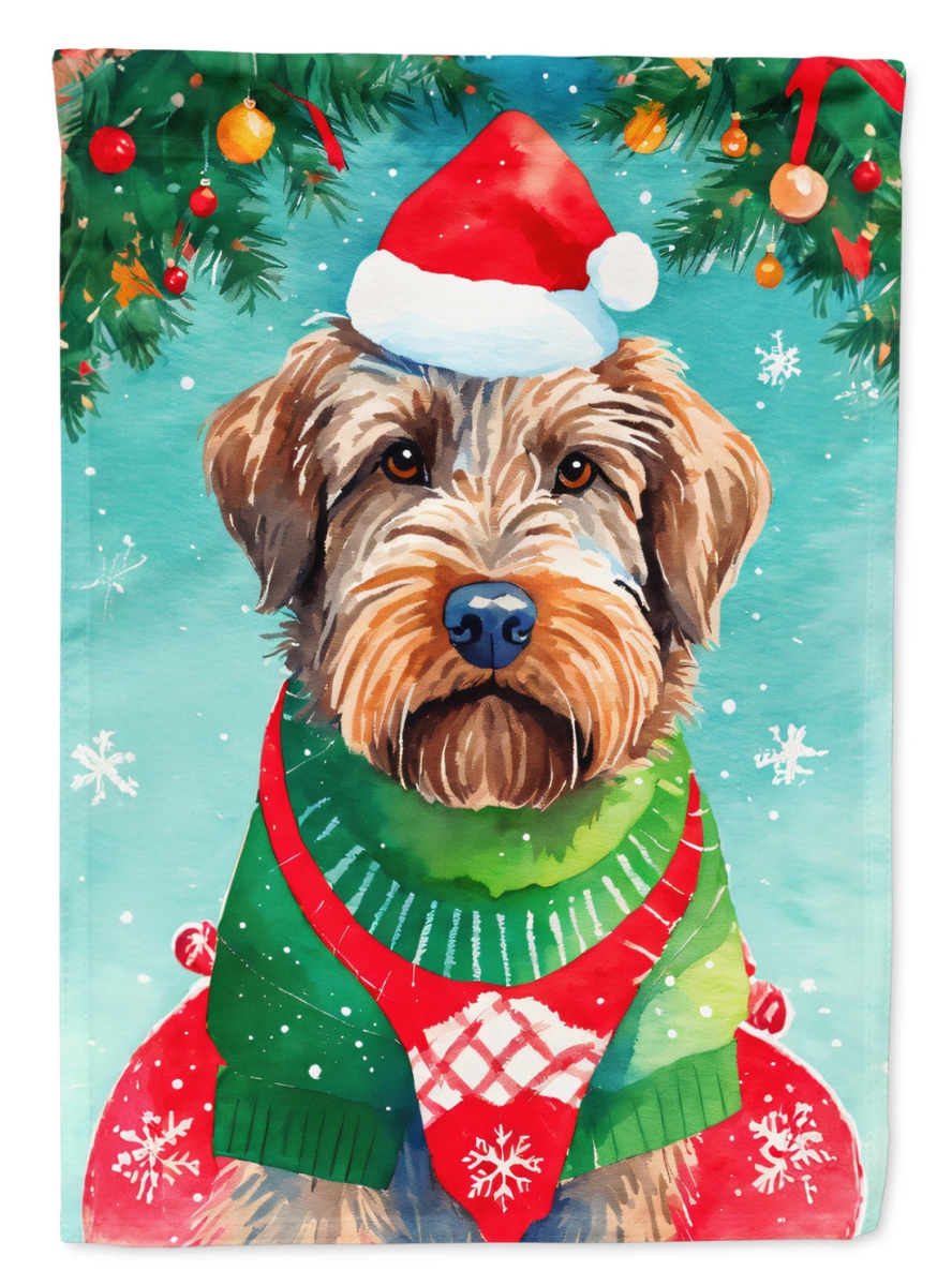 DAC3693GF 15.5 x 11.25 in. Wirehaired Pointing Griffon Christmas Polyester Fabric Garden Flag