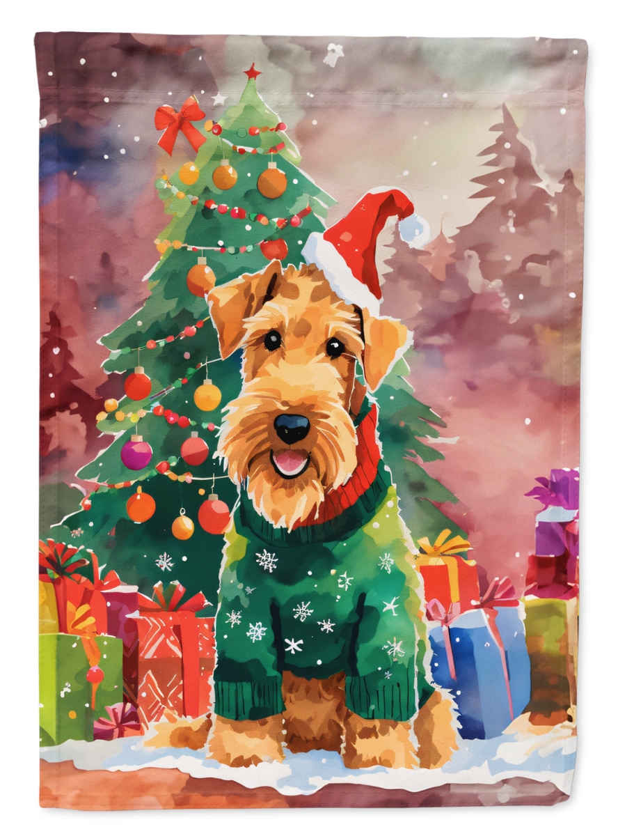 40 x 28 in. Unisex Airedale Terrier Christmas Polyester House Flag