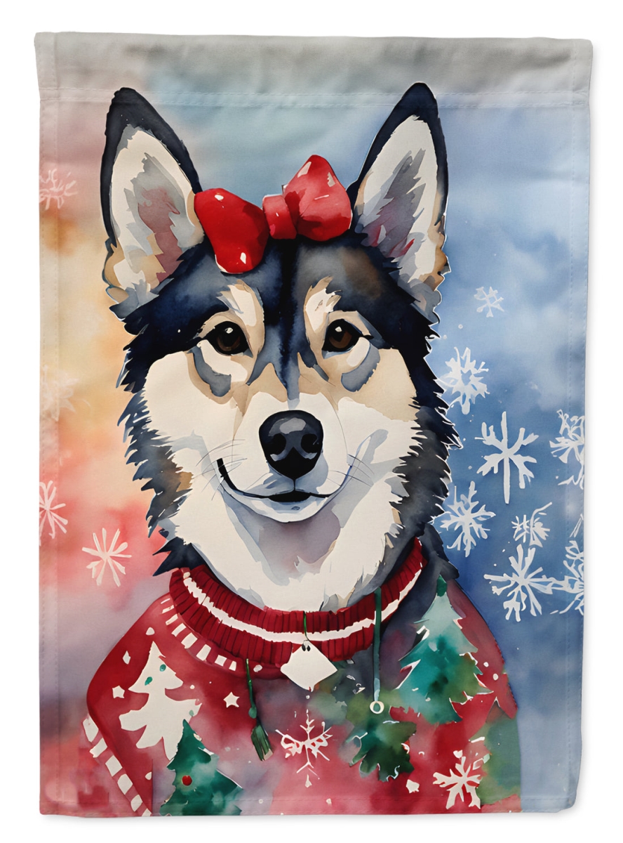 40 x 28 in. Unisex Alaskan Klee Kai Christmas Polyester House Flag