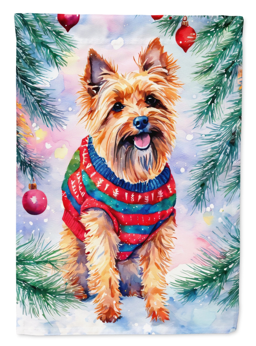 DAC3341CHF 40 x 28 in. Australian Terrier Christmas Polyester House Flag