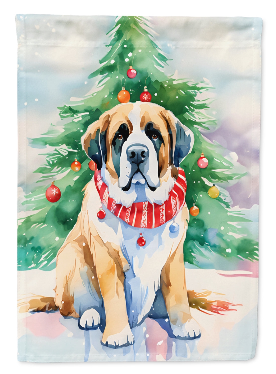 DAC3614CHF 40 x 28 in. Saint Bernard Christmas Polyester House Flag