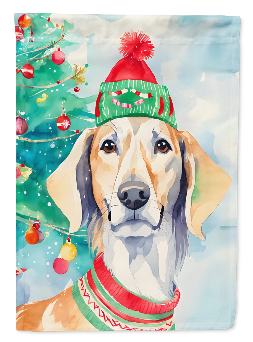 DAC3617CHF 40 x 28 in. Saluki Christmas Polyester House Flag