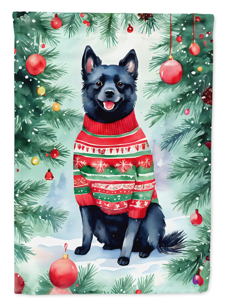 DAC3624CHF 40 x 28 in. Schipperke Christmas Polyester House Flag