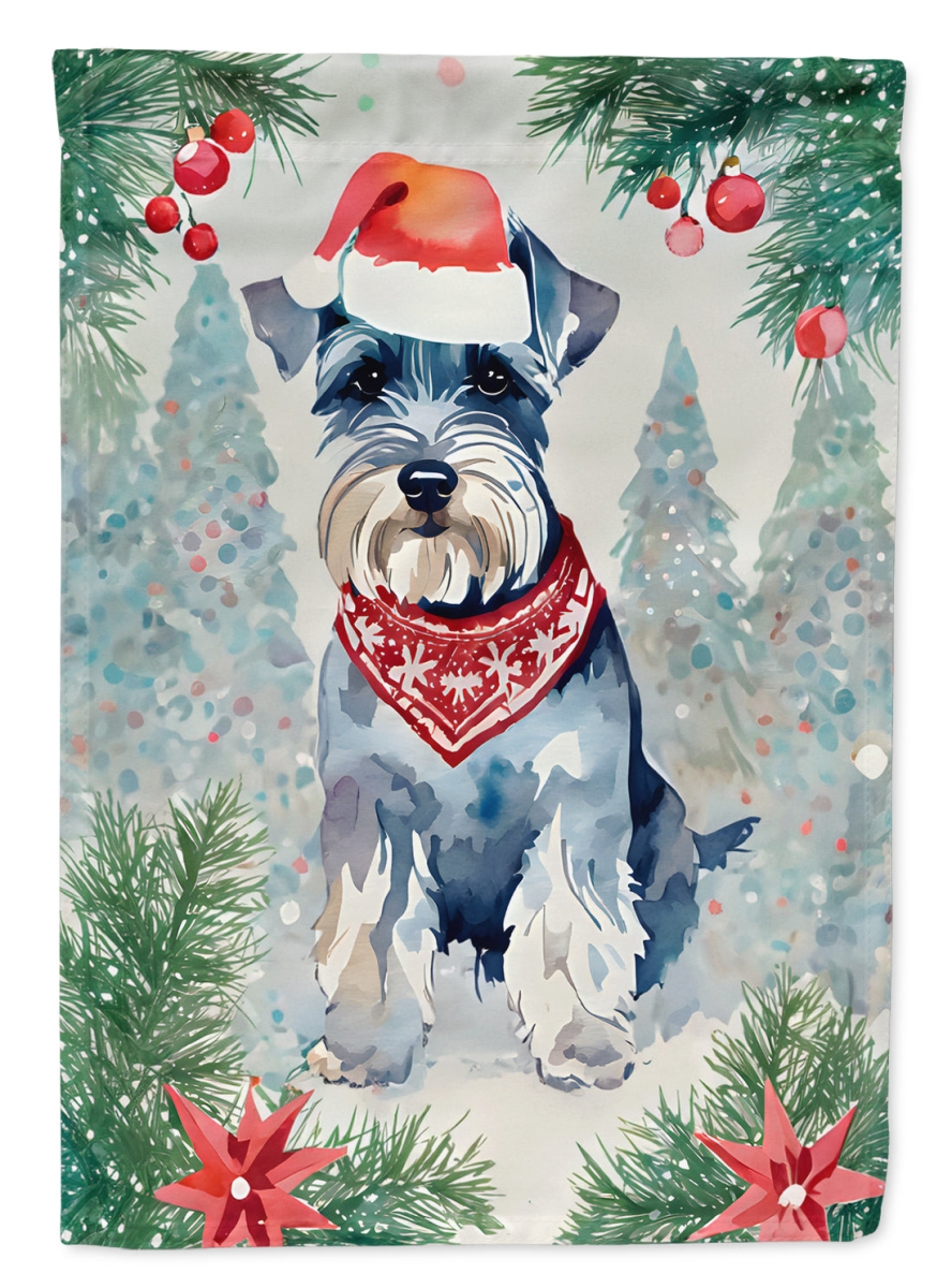 DAC3627CHF 40 x 28 in. Schnauzer Christmas Polyester House Flag