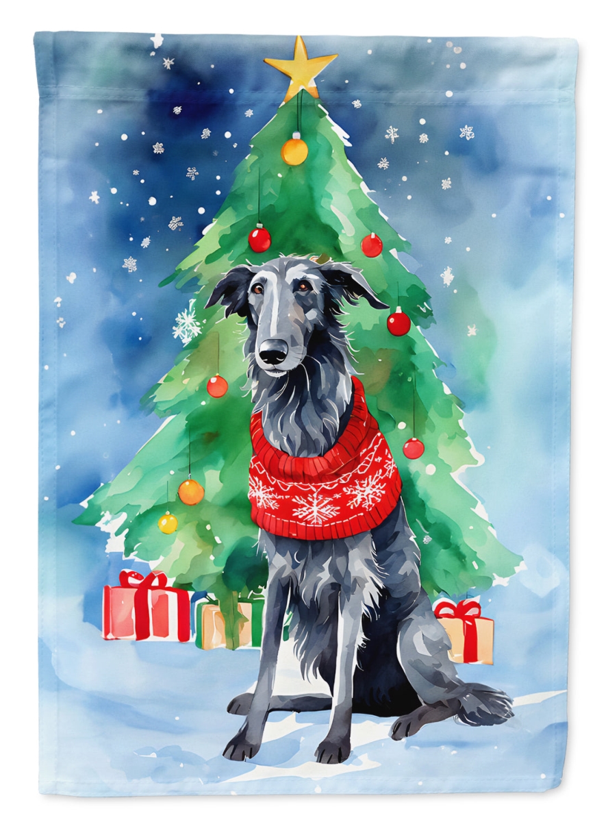DAC3639CHF 40 x 28 in. Scottish Deerhound Christmas Polyester House Flag