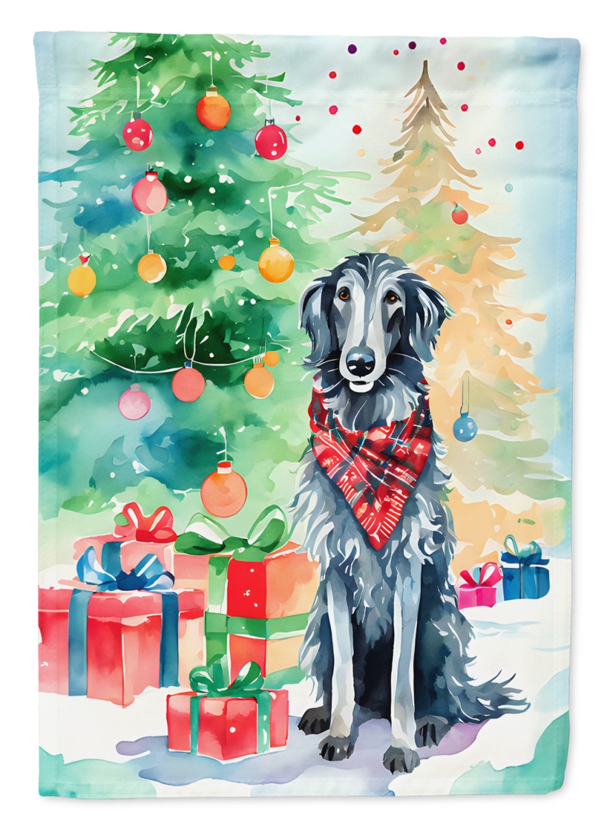 DAC3641CHF 40 x 28 in. Scottish Deerhound Christmas Polyester House Flag