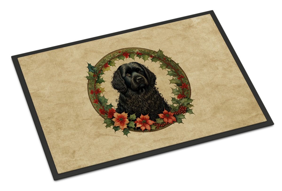 24 x 36 in. Unisex Puli Christmas Flowers Doormat
