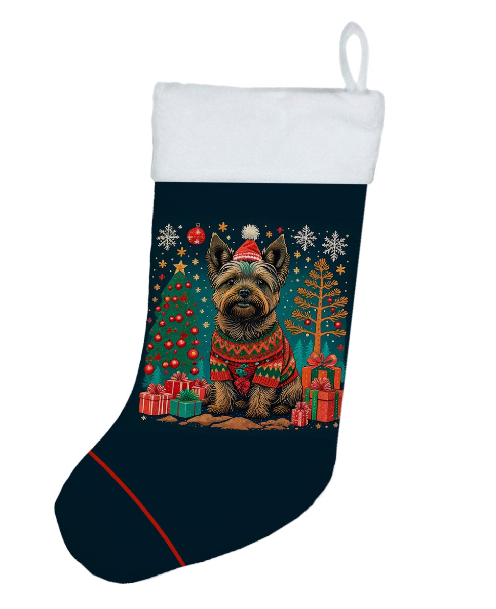 18 x 13.5 in. Unisex Cairn Terrier Polyester Christmas Stocking