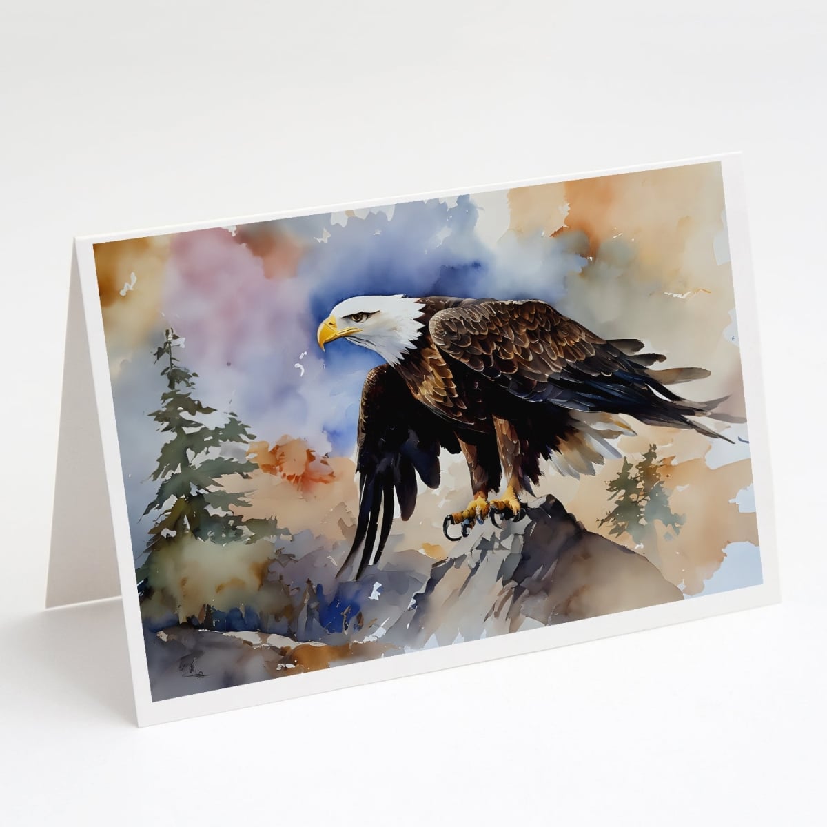 5 x 7 in. Unisex Eagle Greeting Cards - Pack of 8
