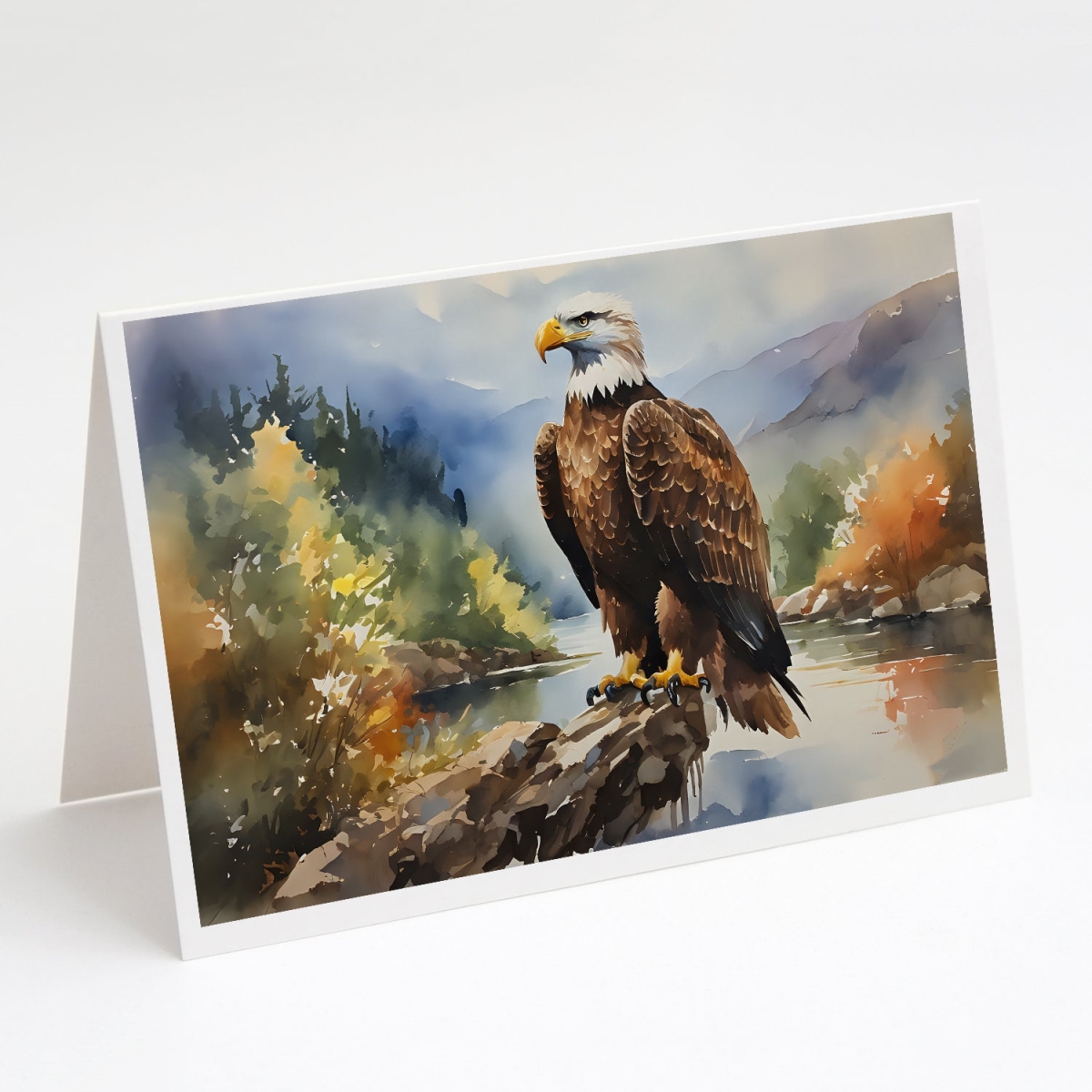 5 x 7 in. Unisex Eagle Greeting Cards - Pack of 8