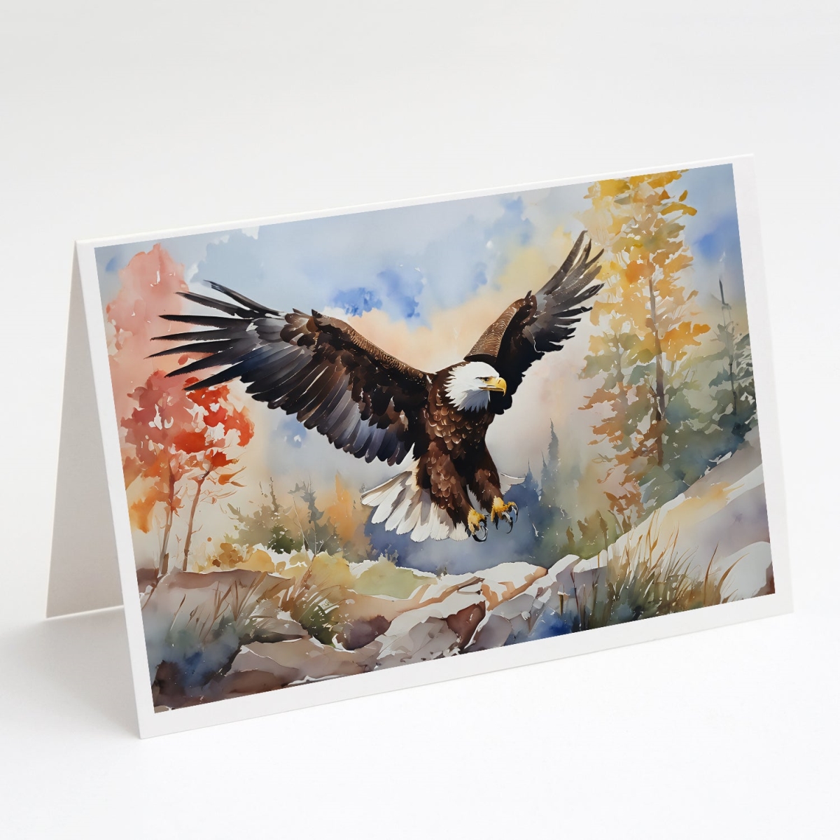 5 x 7 in. Unisex Eagle Greeting Cards - Pack of 8