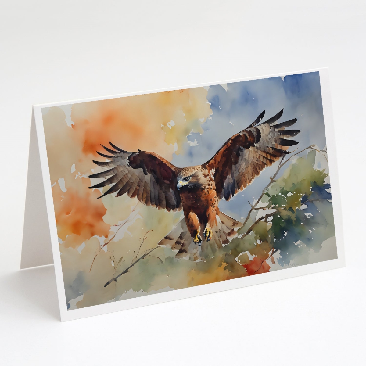 5 x 7 in. Unisex Hawk Greeting Cards - Pack of 8