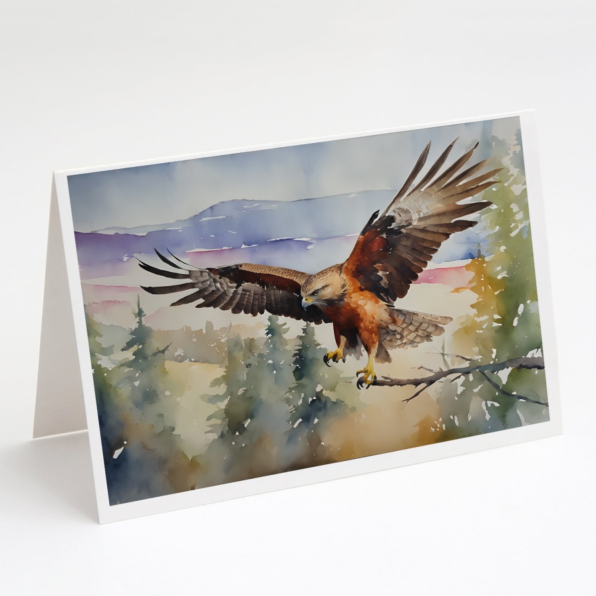 5 x 7 in. Unisex Hawk Greeting Cards - Pack of 8