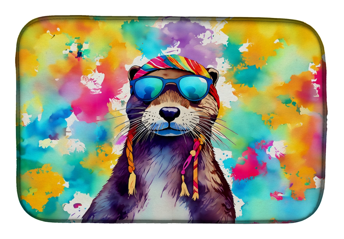 Picture of Carolines Treasures DAC4013DDM 21 x 14 in.  Hippie Animal Otter Dish Drying Mat