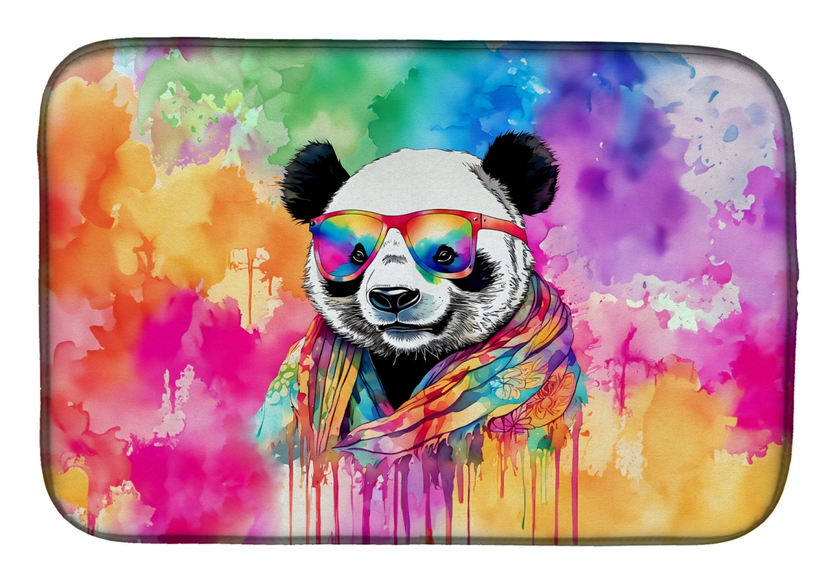 Picture of Carolines Treasures DAC4016DDM 21 x 14 in.  Hippie Animal Panda Dish Drying Mat