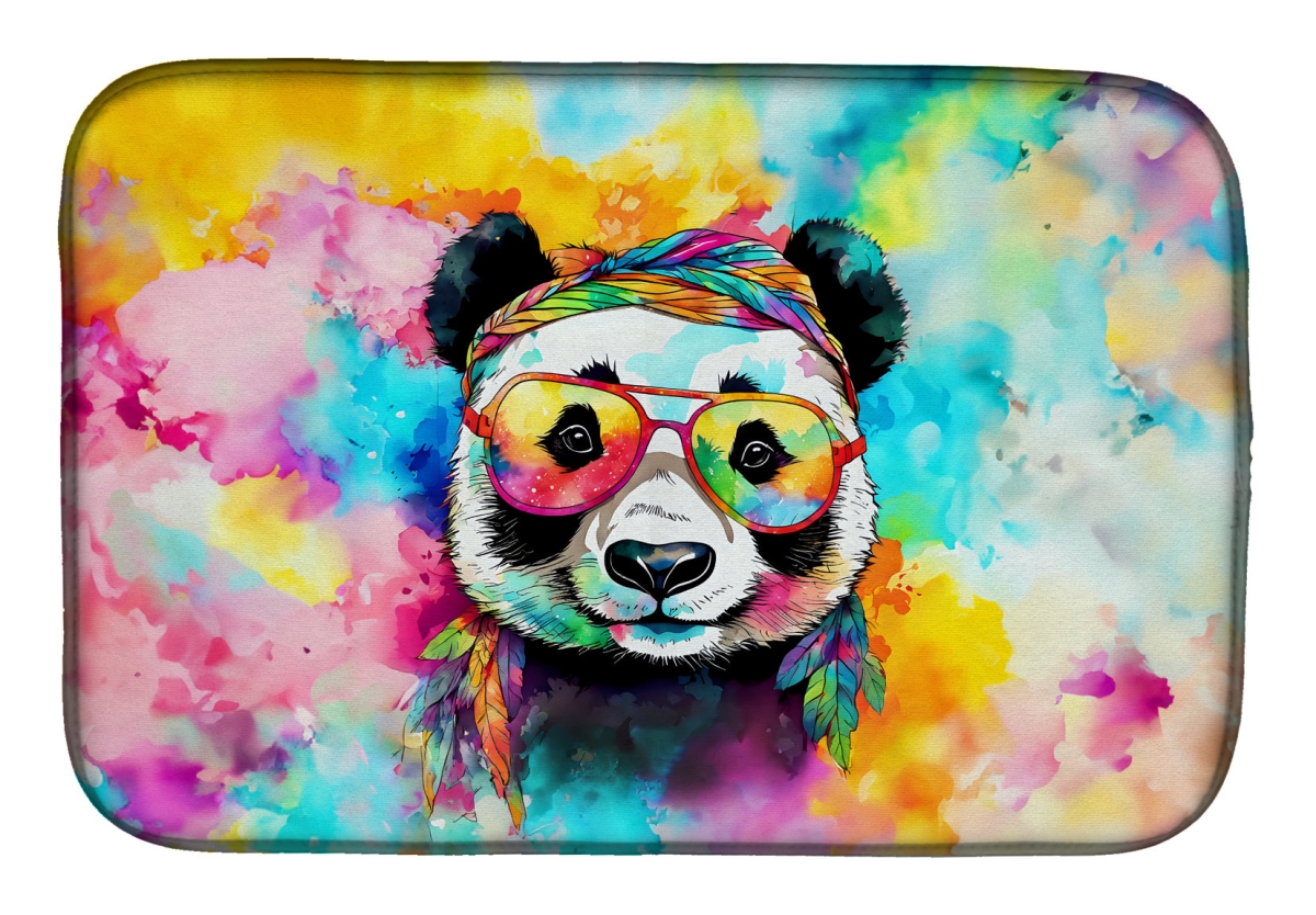 Picture of Carolines Treasures DAC4017DDM 21 x 14 in.  Hippie Animal Panda Dish Drying Mat