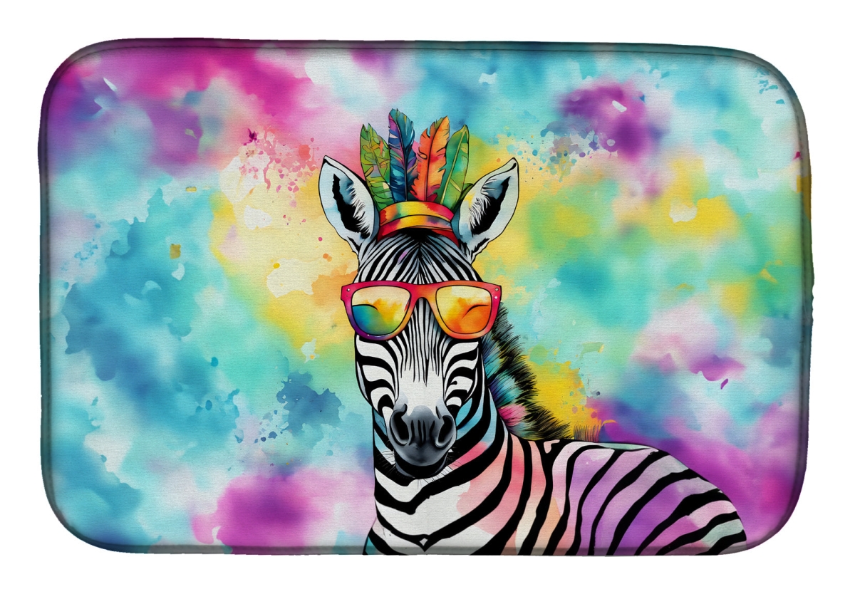 DAC4054DDM 21 x 14 in.  Hippie Animal Zebra Dish Drying Mat