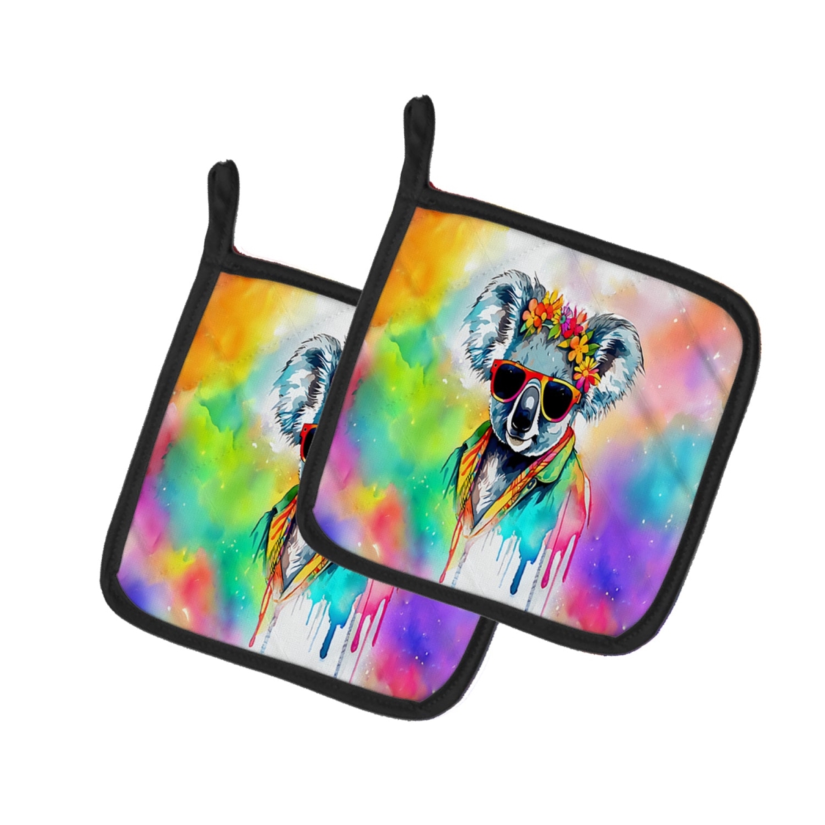 DAC4000PTHD 7.5 x 7.5 in. Unisex Hippie Animal Koala Pair of Pot Holders