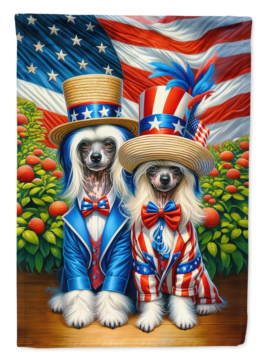 40 x 28 in. Unisex All American Chinese Crested Polyester House Flag
