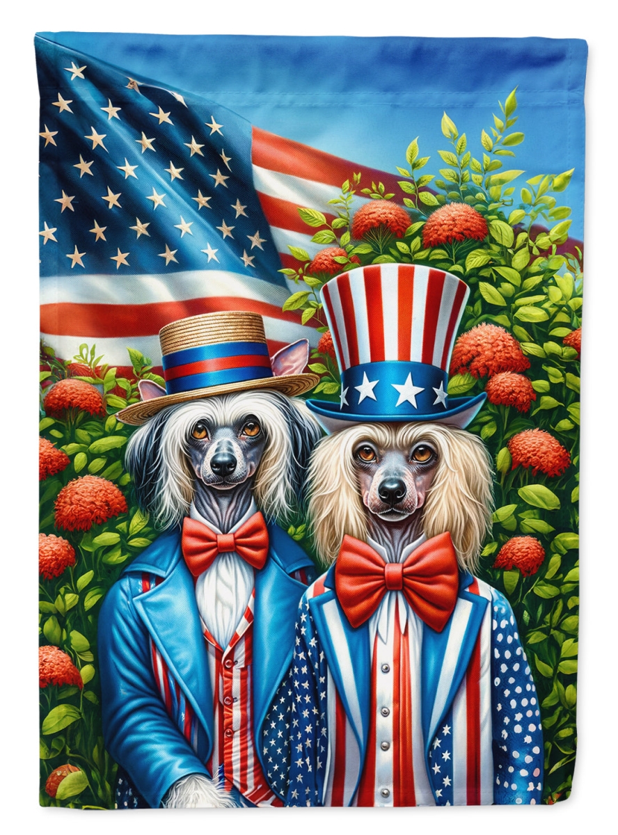 40 x 28 in. Unisex All American Chinese Crested Polyester House Flag