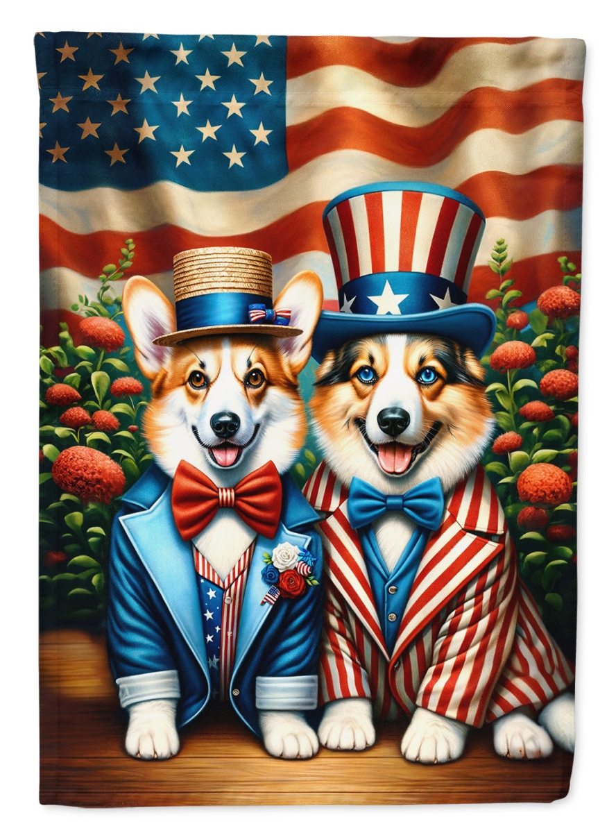 DAC4219CHF 40 x 28 in. All American Corgi Polyester House Flag