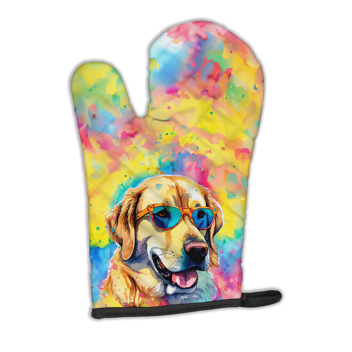 12 x 8.5 in. Unisex Yellow Labrador Hippie Dawg Polyester Oven Mitt