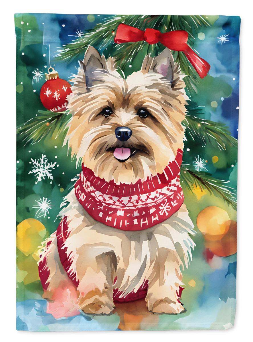 DAC3402CHF 40 x 28 in. Cairn Terrier Christmas Polyester House Flag