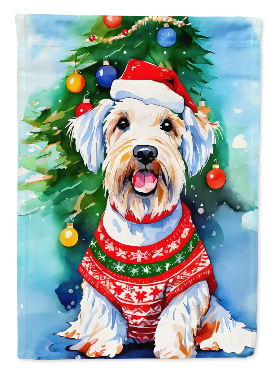 DAC3643CHF 40 x 28 in. Sealyham Terrier Christmas Polyester House Flag