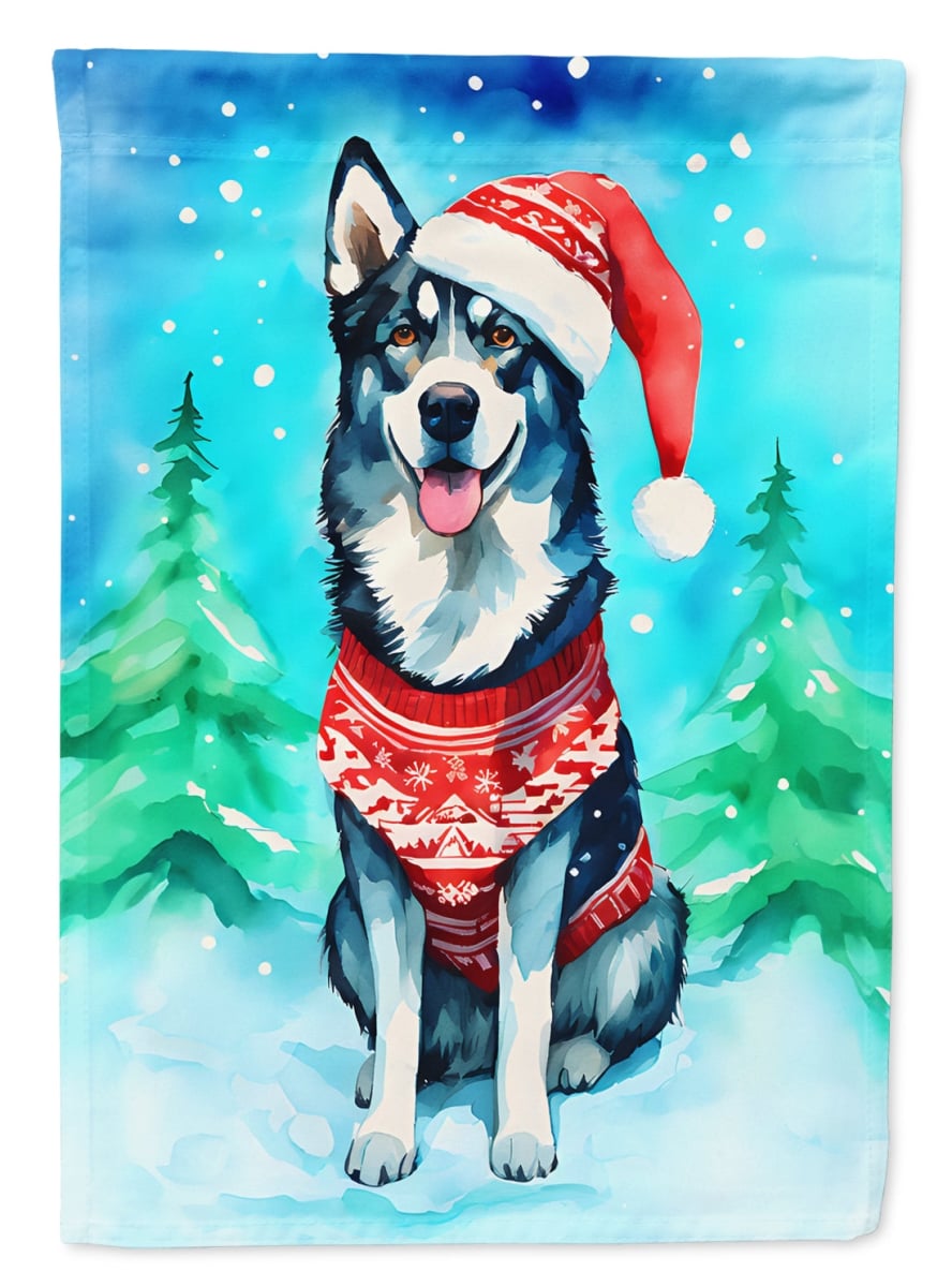 DAC3656CHF 40 x 28 in. Siberian Husky Christmas Polyester House Flag