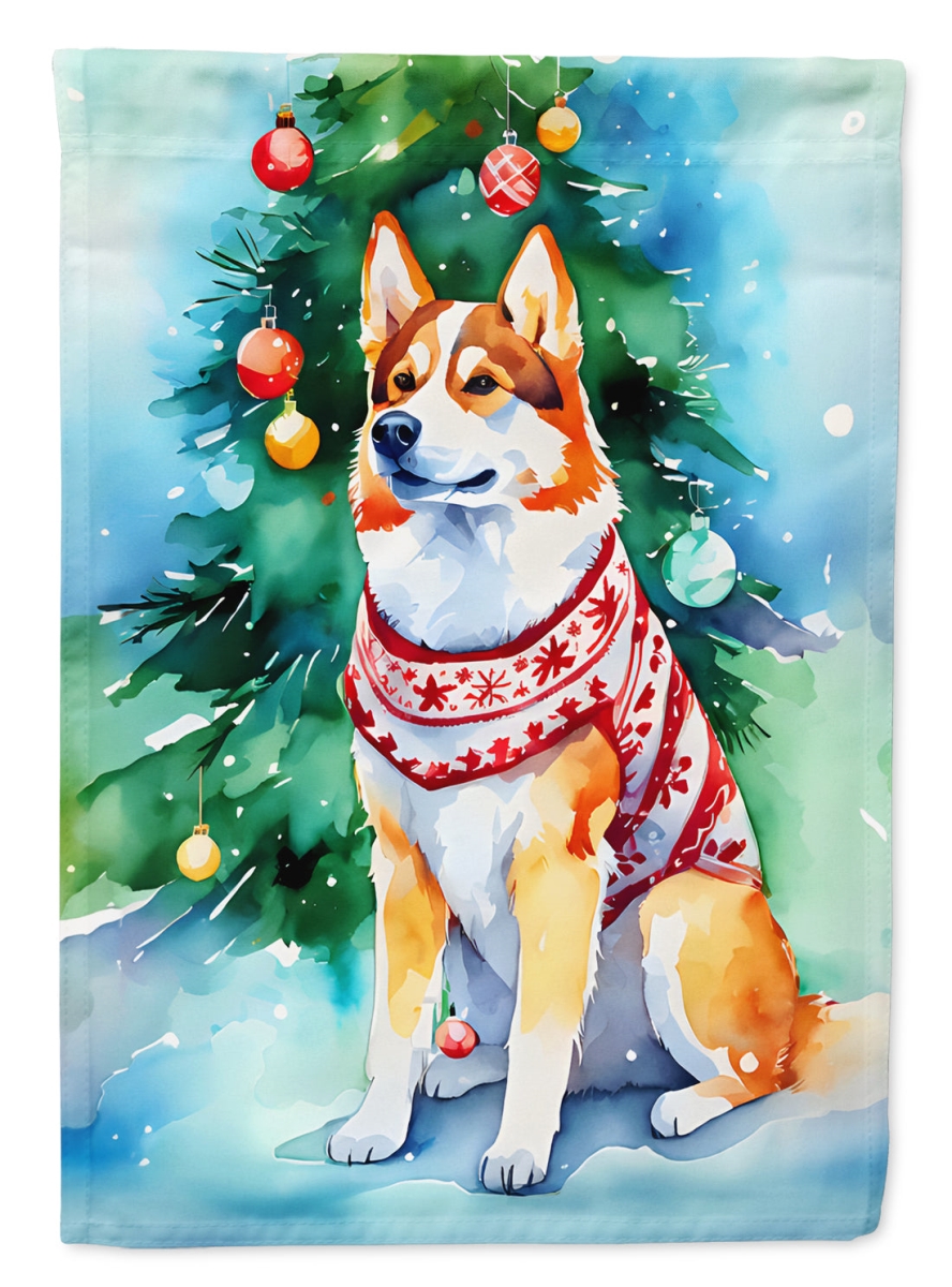 DAC3658CHF 40 x 28 in. Siberian Husky Christmas Polyester House Flag