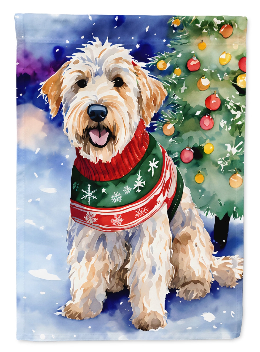 DAC3662CHF 40 x 28 in. Wheaten Terrier Christmas Polyester House Flag