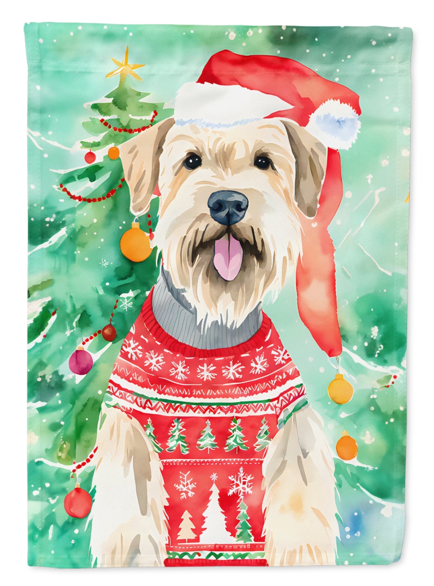 DAC3664CHF 40 x 28 in. Wheaten Terrier Christmas Polyester House Flag