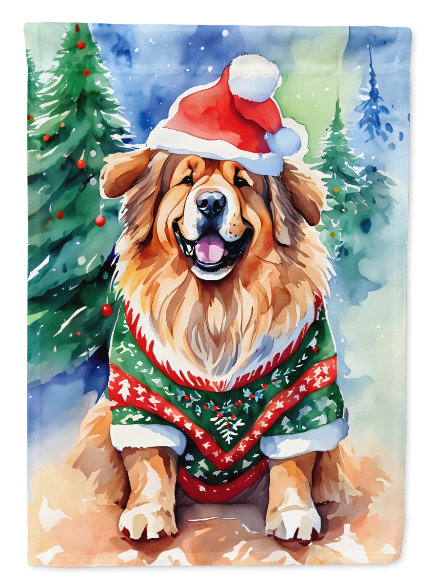 DAC3669CHF 40 x 28 in. Tibetan Mastiff Christmas Polyester House Flag