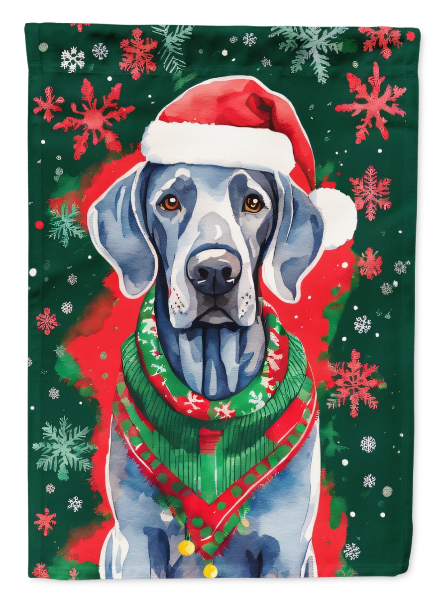 DAC3677CHF 40 x 28 in. Weimaraner Christmas Polyester House Flag