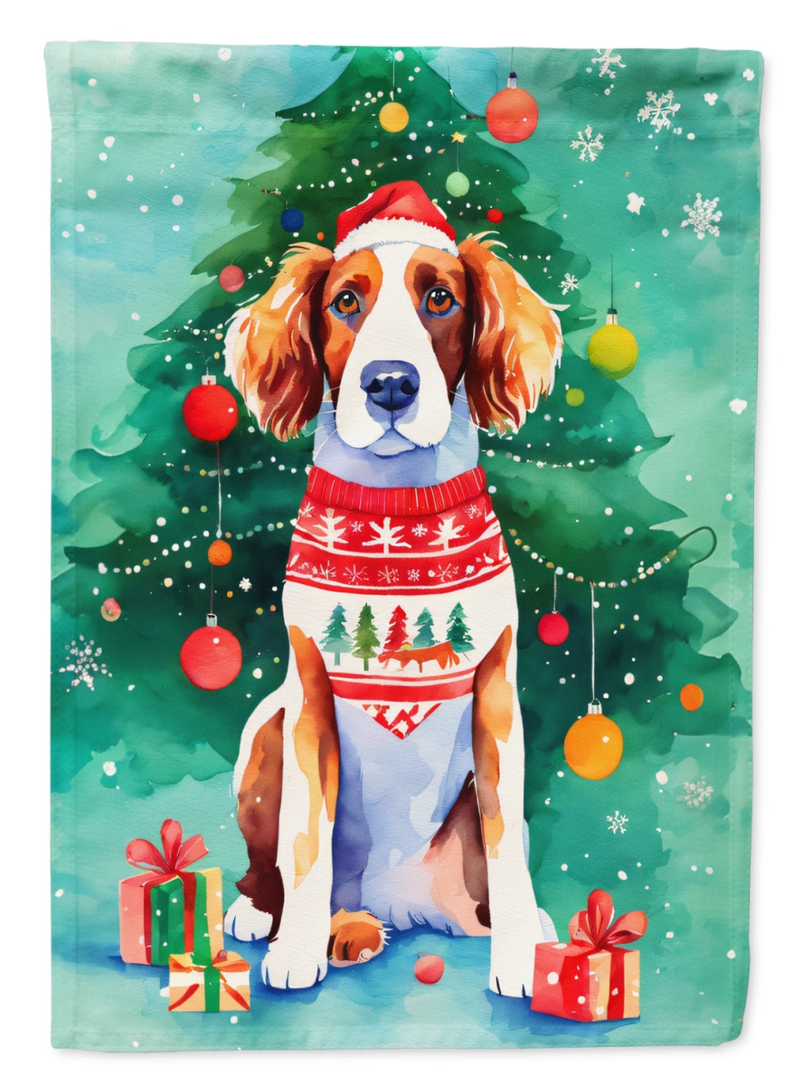 40 x 28 in. Unisex Welsh Springer Spaniel Christmas Polyester House Flag