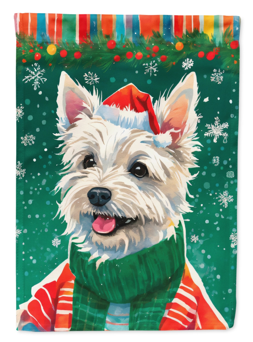 DAC3683CHF 40 x 28 in. Westie Christmas Polyester House Flag