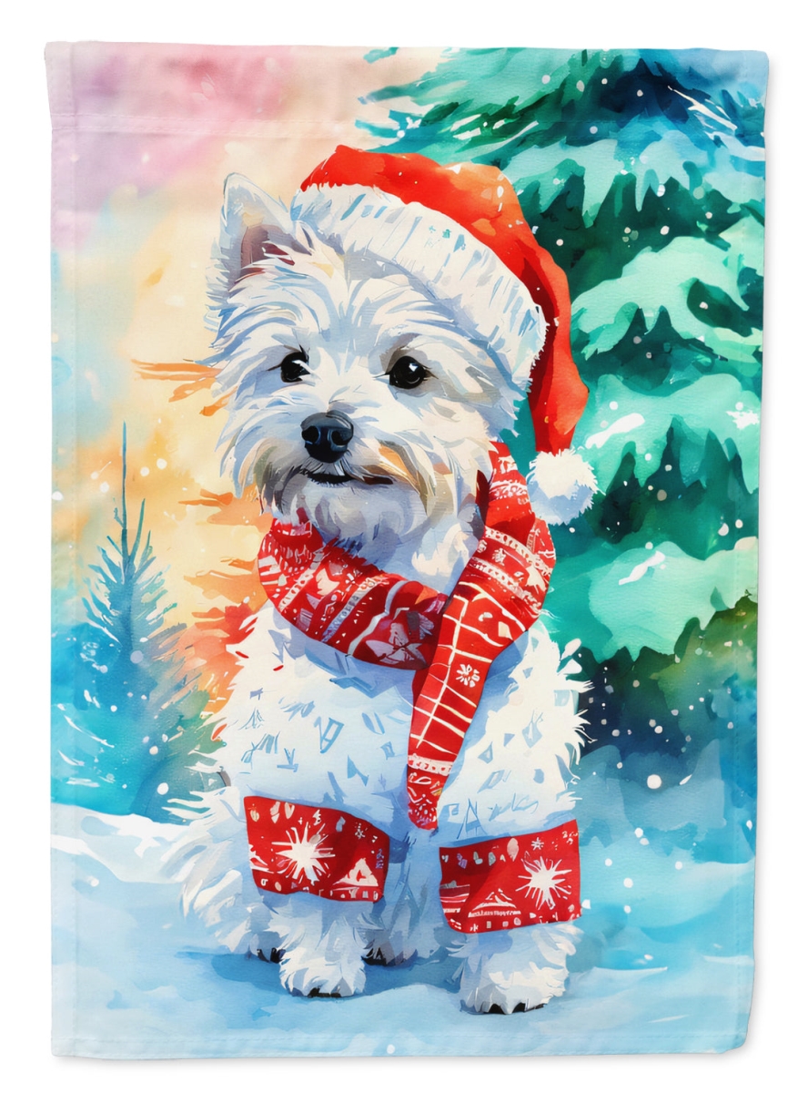 DAC3684CHF 40 x 28 in. Westie Christmas Polyester House Flag