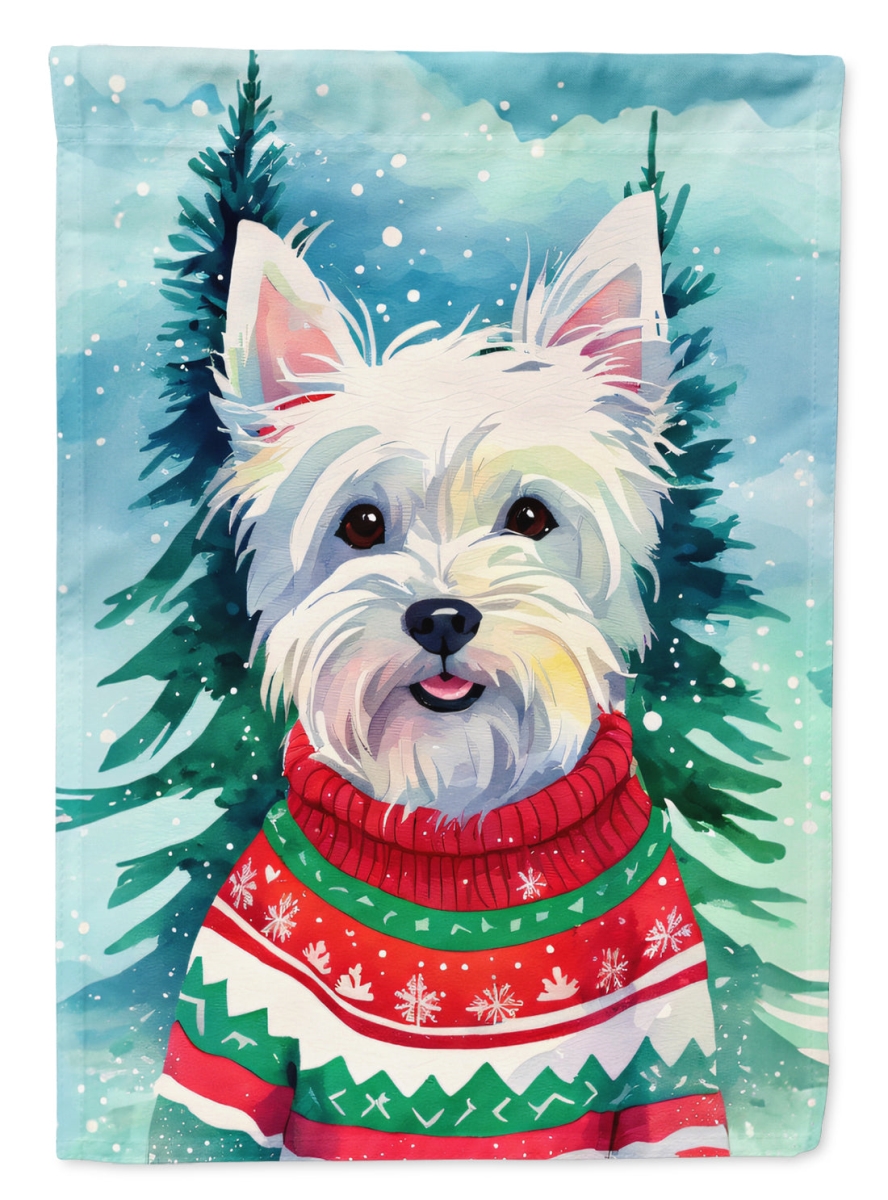 DAC3685CHF 40 x 28 in. Westie Christmas Polyester House Flag