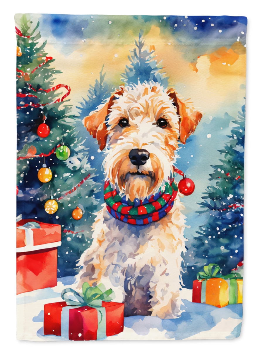 40 x 28 in. Unisex Wire Fox Terrier Christmas Polyester House Flag
