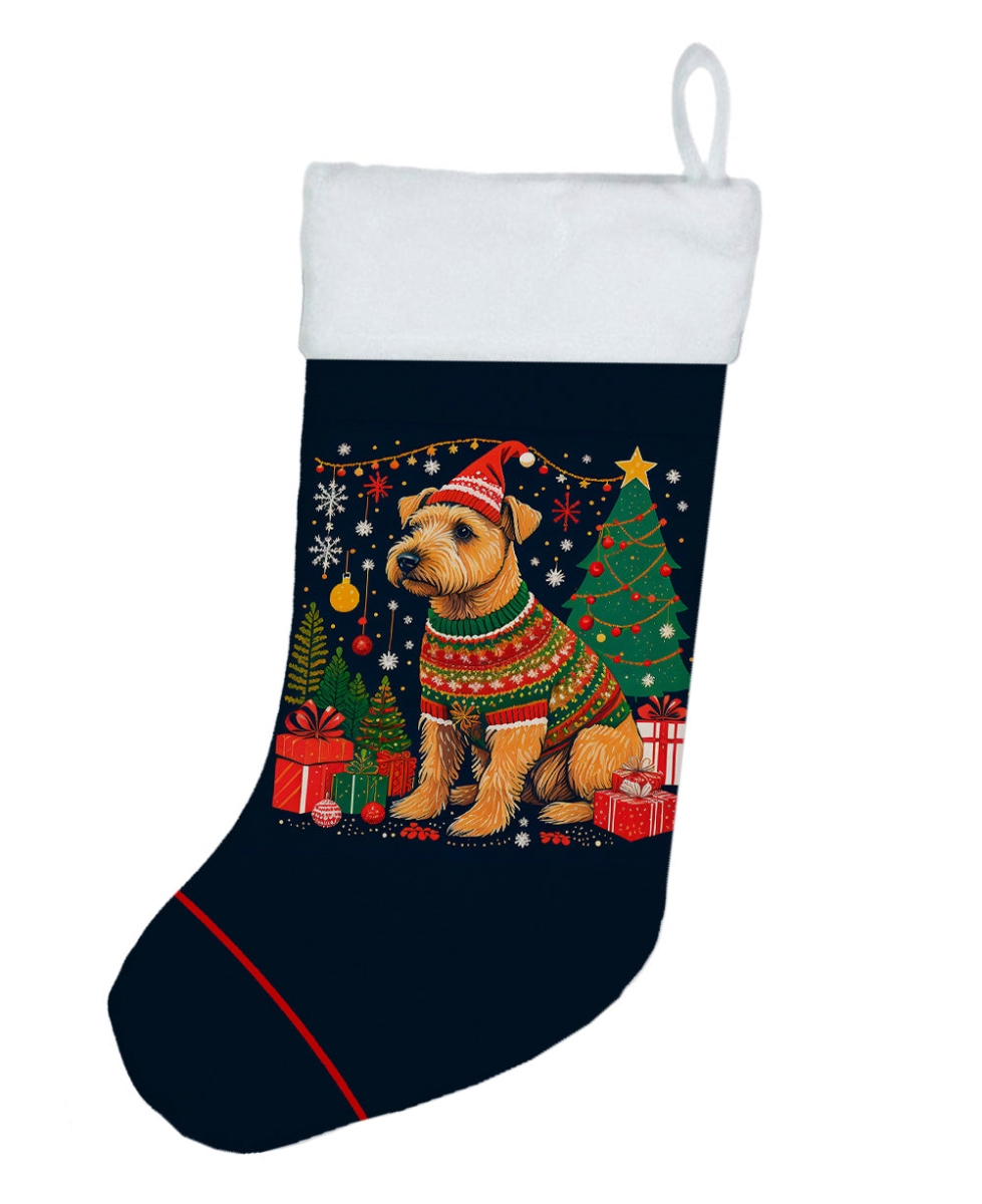 18 x 13.5 in. Unisex Lakeland Terrier Polyester Christmas Stocking