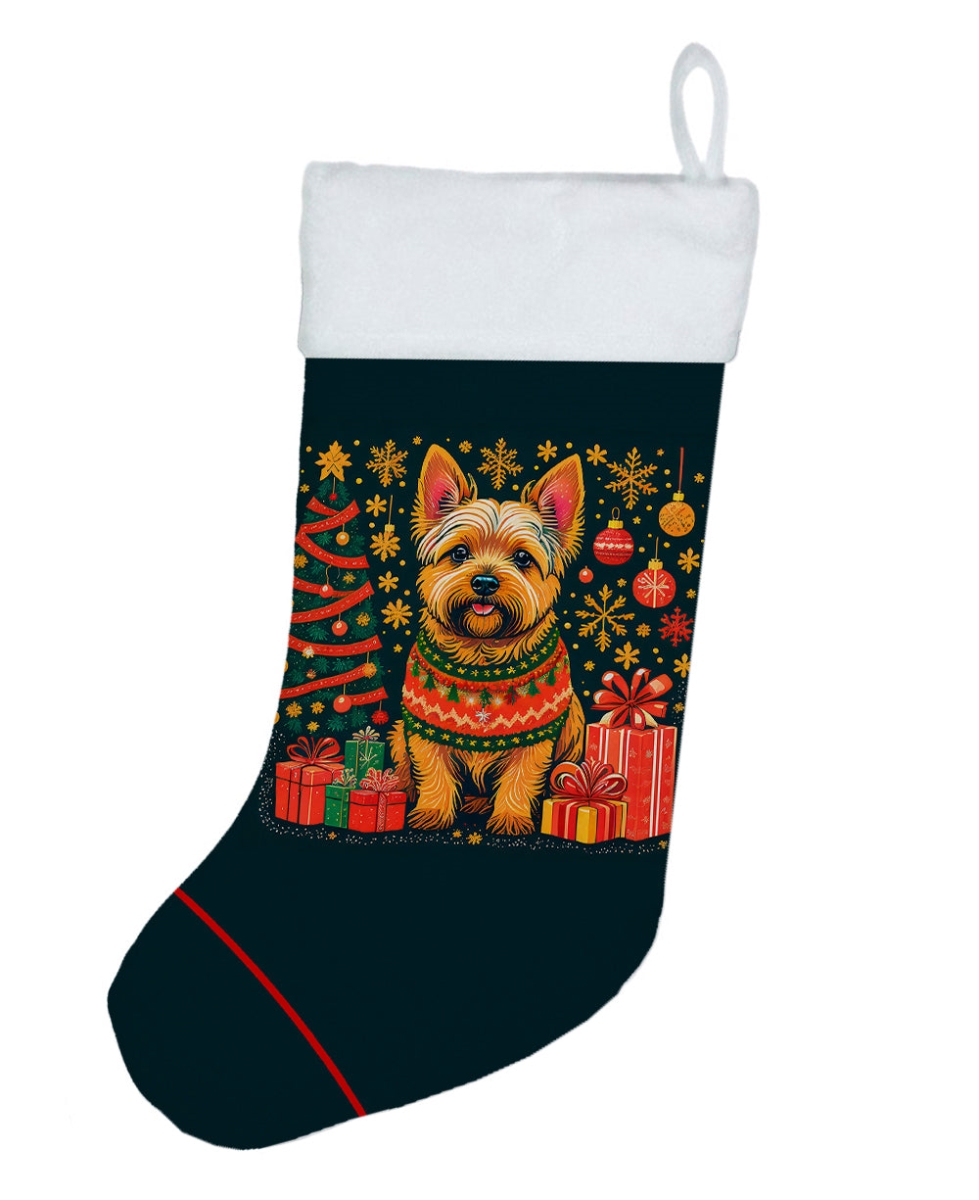 18 x 13.5 in. Unisex Norwich Terrier Polyester Christmas Stocking