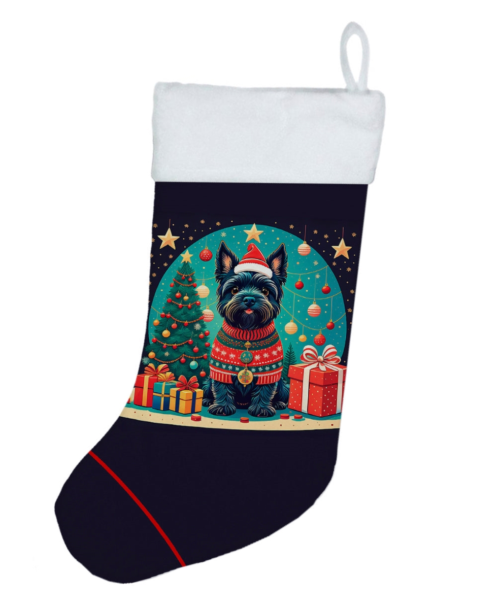 18 x 13.5 in. Unisex Scottish Terrier Polyester Christmas Stocking