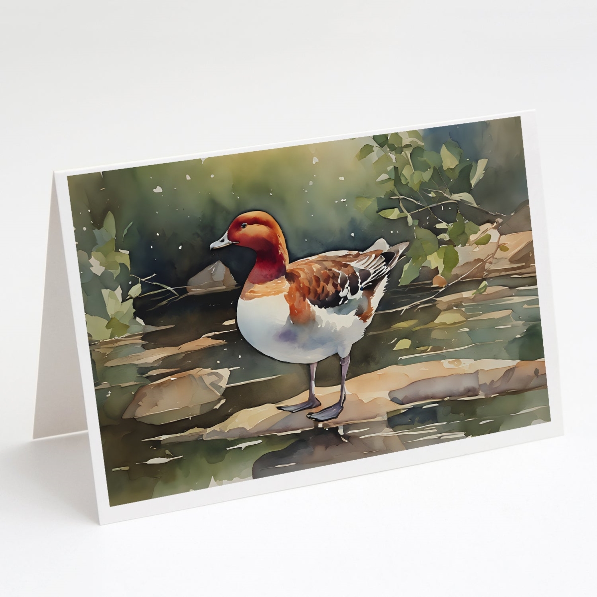 5 x 7 in. Unisex Redhead Duck Greeting Cards - Pack of 8