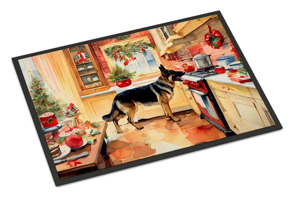 DAC3796JMAT 24 x 36 in.  German Shepherd Christmas Cookies Doormat