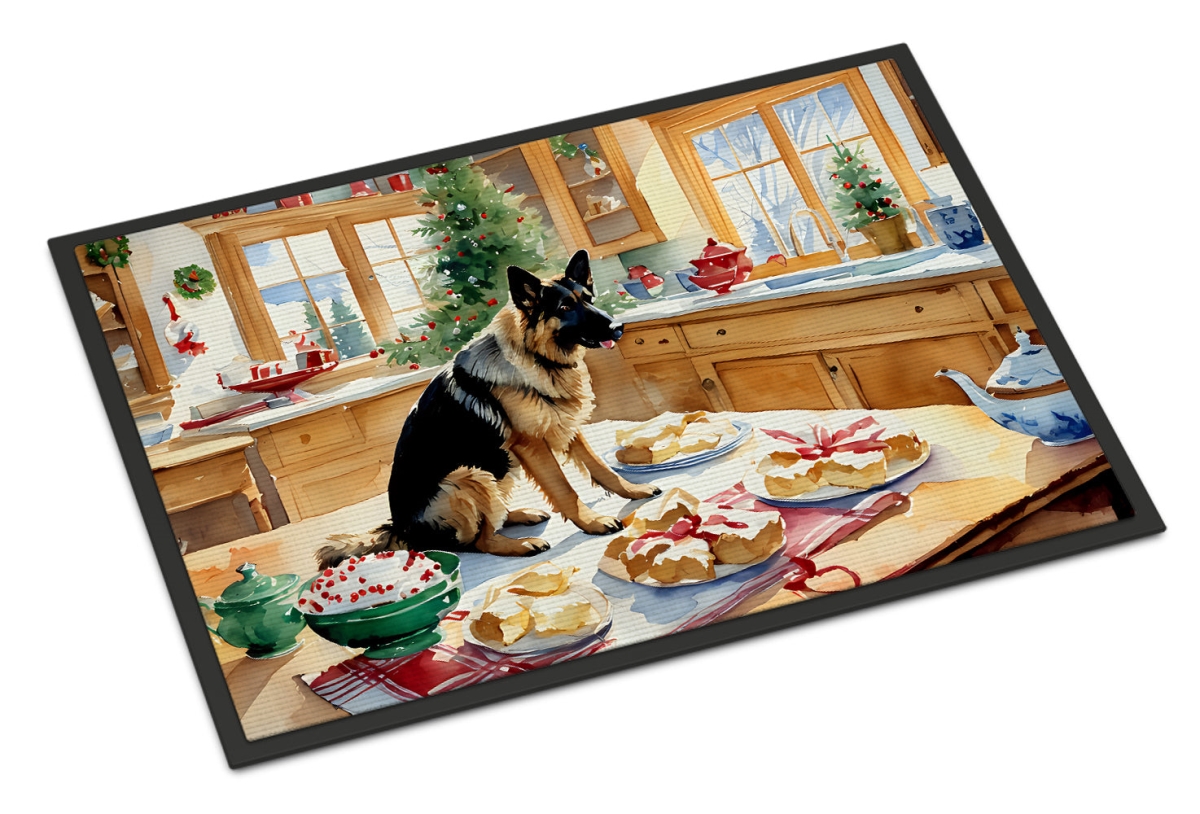 24 x 36 in. Unisex German Shepherd Christmas Cookies Doormat